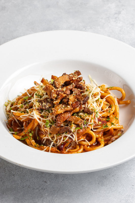 Bucatini de Tomate a la Amatriciana